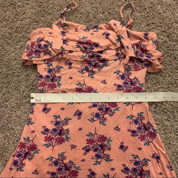 NWT Floral Print Pink Ruffle top Sundress - Picture 6 of 7